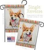 Pembroke Welsh Corgi Happiness - Pets Nature Vertical Impressions Decorative Flags HG110202 Made In USA