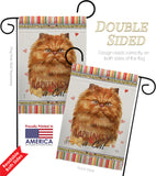 Tan Persian Happiness - Pets Nature Vertical Impressions Decorative Flags HG110204 Made In USA