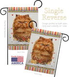 Tan Persian Happiness - Pets Nature Vertical Impressions Decorative Flags HG110204 Made In USA