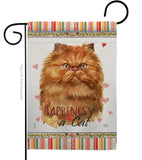 Tan Persian Happiness - Pets Nature Vertical Impressions Decorative Flags HG110204 Made In USA