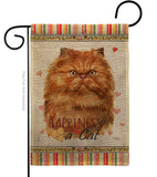 Tan Persian Happiness - Pets Nature Vertical Impressions Decorative Flags HG110204 Made In USA