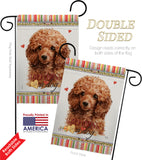 Miniature Poodle Happiness - Pets Nature Vertical Impressions Decorative Flags HG110209 Made In USA