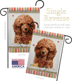 Miniature Poodle Happiness - Pets Nature Vertical Impressions Decorative Flags HG110209 Made In USA