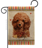 Miniature Poodle Happiness - Pets Nature Vertical Impressions Decorative Flags HG110209 Made In USA