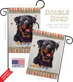 Rottweiler Happiness - Pets Nature Vertical Impressions Decorative Flags HG110214 Made In USA