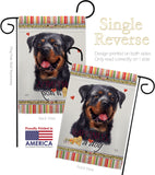 Rottweiler Happiness - Pets Nature Vertical Impressions Decorative Flags HG110214 Made In USA