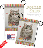 Silver Siberian Happiness - Pets Nature Vertical Impressions Decorative Flags HG110220 Made In USA