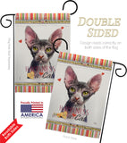 Sphynx Happiness - Pets Nature Vertical Impressions Decorative Flags HG110225 Made In USA