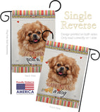 Tibetan Spaniel Happiness - Pets Nature Vertical Impressions Decorative Flags HG110227 Made In USA