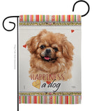 Tibetan Spaniel Happiness - Pets Nature Vertical Impressions Decorative Flags HG110227 Made In USA