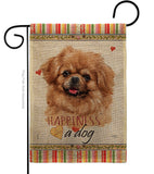 Tibetan Spaniel Happiness - Pets Nature Vertical Impressions Decorative Flags HG110227 Made In USA