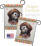 Brown Tibetan Terrier Happiness - Pets Nature Vertical Impressions Decorative Flags HG110229 Made In USA