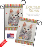 Turkish Angora Happiness - Pets Nature Vertical Impressions Decorative Flags HG110230 Made In USA