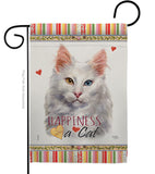 Turkish Angora Happiness - Pets Nature Vertical Impressions Decorative Flags HG110230 Made In USA