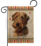 Welsh Terrier Happiness - Pets Nature Vertical Impressions Decorative Flags HG110231 Made In USA