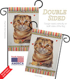 Scottish Fold Happiness - Pets Nature Vertical Impressions Decorative Flags HG110237 Made In USA