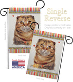 Scottish Fold Happiness - Pets Nature Vertical Impressions Decorative Flags HG110237 Made In USA