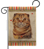 Scottish Fold Happiness - Pets Nature Vertical Impressions Decorative Flags HG110237 Made In USA