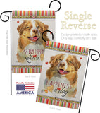 Yellow Australian Shepherd Happiness - Pets Nature Vertical Impressions Decorative Flags HG110240 Made In USA