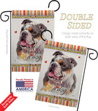 Merle Bulldog Happiness - Pets Nature Vertical Impressions Decorative Flags HG110245 Made In USA