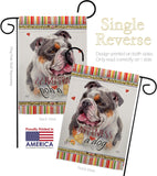 Merle Bulldog Happiness - Pets Nature Vertical Impressions Decorative Flags HG110245 Made In USA