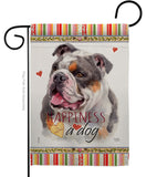 Merle Bulldog Happiness - Pets Nature Vertical Impressions Decorative Flags HG110245 Made In USA