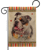 Merle Bulldog Happiness - Pets Nature Vertical Impressions Decorative Flags HG110245 Made In USA