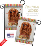 Ruby Cavalier King Spaniel Happiness - Pets Nature Vertical Impressions Decorative Flags HG110246 Made In USA