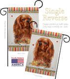 Ruby Cavalier King Spaniel Happiness - Pets Nature Vertical Impressions Decorative Flags HG110246 Made In USA