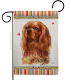 Ruby Cavalier King Spaniel Happiness - Pets Nature Vertical Impressions Decorative Flags HG110246 Made In USA