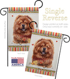 Red Chow Chow Happiness - Pets Nature Vertical Impressions Decorative Flags HG110249 Made In USA