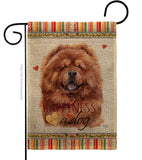 Red Chow Chow Happiness - Pets Nature Vertical Impressions Decorative Flags HG110249 Made In USA