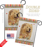 Cream Chow Chow Happiness - Pets Nature Vertical Impressions Decorative Flags HG110250 Made In USA