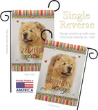 Cream Chow Chow Happiness - Pets Nature Vertical Impressions Decorative Flags HG110250 Made In USA