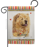 Cream Chow Chow Happiness - Pets Nature Vertical Impressions Decorative Flags HG110250 Made In USA