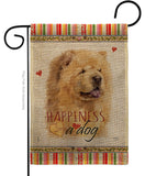 Cream Chow Chow Happiness - Pets Nature Vertical Impressions Decorative Flags HG110250 Made In USA