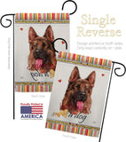 Red German Shepherd Happiness - Pets Nature Vertical Impressions Decorative Flags HG110253 Made In USA