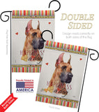 Fawn Great Dane Happiness - Pets Nature Vertical Impressions Decorative Flags HG110259 Made In USA