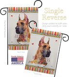Fawn Great Dane Happiness - Pets Nature Vertical Impressions Decorative Flags HG110259 Made In USA