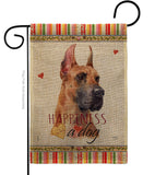 Fawn Great Dane Happiness - Pets Nature Vertical Impressions Decorative Flags HG110259 Made In USA