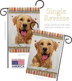 Yellow Labrador Retriever Happiness - Pets Nature Vertical Impressions Decorative Flags HG110260 Made In USA