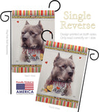 Blue Pitbull Happiness - Pets Nature Vertical Impressions Decorative Flags HG110264 Made In USA