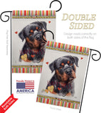 Mahogany Rottweiler Happiness - Pets Nature Vertical Impressions Decorative Flags HG110267 Made In USA