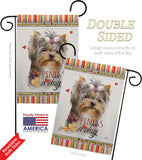 Yorkshire Happiness - Pets Nature Vertical Impressions Decorative Flags HG110271 Made In USA