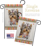 Yorkshire Happiness - Pets Nature Vertical Impressions Decorative Flags HG110271 Made In USA