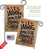 I Woof You - Pets Nature Vertical Impressions Decorative Flags HG137213 Made In USA