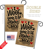 I Woof You - Pets Nature Vertical Impressions Decorative Flags HG137213 Made In USA