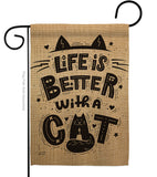 Better With a Cat - Pets Nature Vertical Impressions Decorative Flags HG137230 Made In USA