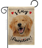 Stay Pawsitive - Pets Nature Vertical Impressions Decorative Flags HG137563 Made In USA