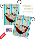 Take it Easy - Pets Nature Vertical Impressions Decorative Flags HG192605 Made In USA